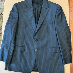 Ralph Lauren Navy Pinstripe Two-Button Suit Jacket